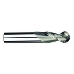 1/2" Dia. - 3" OAL - Uncoat CBD-Ball End HP End Mill-2 FL - Best Tool & Supply