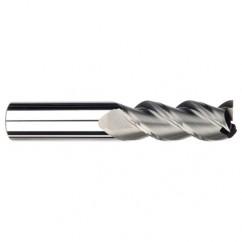 1/4" Dia. - 1-1/4" LOC - 3" OAL - .030 Radius 3 FL Carbide S/E HP End Mill-Uncoated - Best Tool & Supply