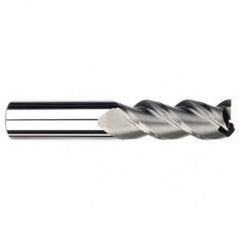 1/4" Dia. - 1-1/4" LOC - 3" OAL - .030 Radius 3 FL Carbide S/E HP End Mill-Uncoated - Best Tool & Supply