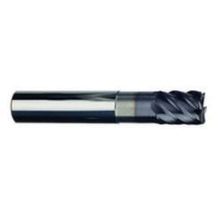 3/8" Dia. - 1/2" LOC - 2-1/2" OAL - .020 Radius 6 FL Carbide S/E HP End Mill-TiAlN-x - Best Tool & Supply