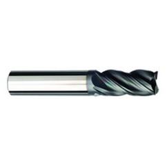 1/2 Dia. x 3 Overall Length 4-Flute .030 C/R Solid Carbide SE End Mill-Weldon Shank-Center Cut-AlCrN-X - Best Tool & Supply