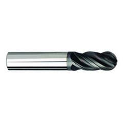 3/4" Dia. - 4" OAL - AlTiNX CBD-Ball End HP End Mill-4 FL - Best Tool & Supply