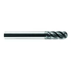 1/2" Dia. - 1" LOC - 3 OAL Ball Nose 5 FL Carbide S/E HP End Mill-AlCrNX - Best Tool & Supply