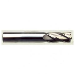 10mm Dia. x 70mm Overall Length 4-Flute Square End Solid Carbide SE End Mill-Round Shank-Center Cut-TiN - Best Tool & Supply