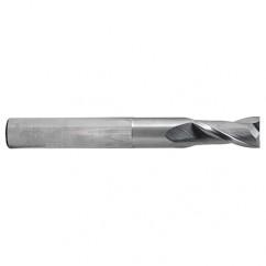 1/2 Dia. x 6 Overall Length 2-Flute Square End Solid Carbide SE End Mill-Round Shank-Center Cut-TiN - Best Tool & Supply