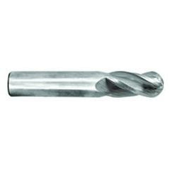 3/8" Dia. - 2-1/2" OAL - Ball Nose-AlTiN Std SE Carbide End Mill - 4 FL - Best Tool & Supply