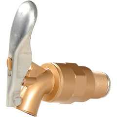 Drum Faucet Brass-Plated Zinc 3/4 Bung - Exact Industrial Supply