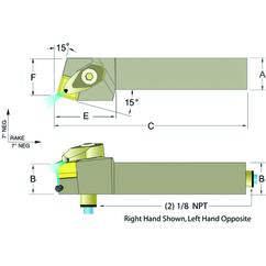 ADSRNR16-4D 1 x 1" RH Toolholder - Best Tool & Supply