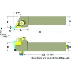 ADTJNR16-3D 1 x 1" RH Toolholder - Best Tool & Supply