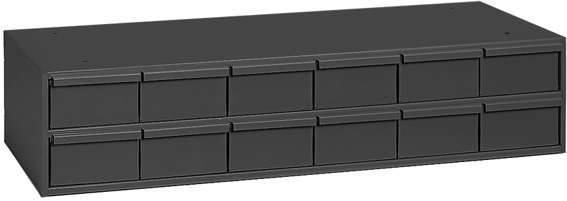 11-5/8" Deep - Steel - 12 Drawer Cabinet - for small part storage - Gray - Best Tool & Supply