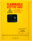 4 Gallon - All Welded - FM Approved - Flammable Safety Cabinet - Manual Doors - 1 Shelf - Safety Yellow - Best Tool & Supply