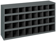 9" Deep Bin - Steel - Cabinet - 32 opening bin - for small part storage - Gray - Best Tool & Supply