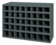 9" Deep Bin - Steel - 40 opening bin - for small part storage - Gray - Best Tool & Supply