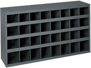 12" Deep Bin - Steel - Cabinet - 32 opening bin - for small part storage - Gray - Best Tool & Supply