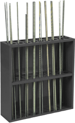 24-1/8 x 6-7/8 x 24'' - 18 Opening Threaded Rod Rack - Best Tool & Supply