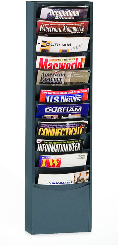 9-3/4 x 4-1/8 x 36'' - 11 Pocket Literature Rack - Best Tool & Supply