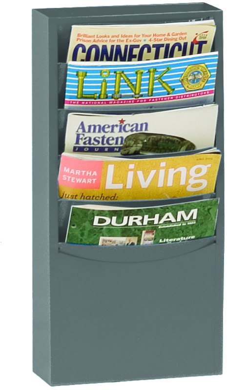 9-3/4 x 4-1/8 x 20-1/4'' - 5 Pocket Literature Rack - Best Tool & Supply