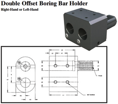 VDI Double Offset Boring Bar Holder (Left Hand) - Part #: CNC86 92.5040 - Best Tool & Supply