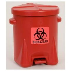 6 GAL POLY BIOHAZ SAFETY WASTE CAN - Best Tool & Supply