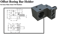 Offset Boring Bar Holder (For Emco Maier 16mm VDI Machines) - Part #: CNC86 E59.1625L - Best Tool & Supply