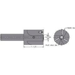 INCB-1.188-188S - 1-3/16" - Cutter Dia - Indexable Counterbore - Best Tool & Supply