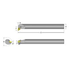 S32V-MDUNL-4 Left Hand 2" Shank Indexable Boring Bar - Best Tool & Supply