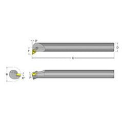 S16T-MDUNL-3 Left Hand 1" Shank Indexable Boring Bar - Best Tool & Supply