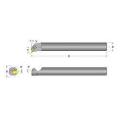 S24U-NER-3 1-1/2" SH; 14" OAL; RH- DorNotch Indexable Threading Boring Bar - Best Tool & Supply