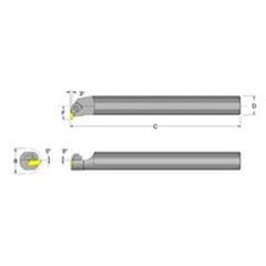 S24U-NER-3 1-1/2" SH; 14" OAL; RH- DorNotch Indexable Threading Boring Bar - Best Tool & Supply