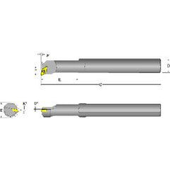 S08K-SDUCR-2 Right Hand 1/2 Shank Indexable Boring Bar - Best Tool & Supply