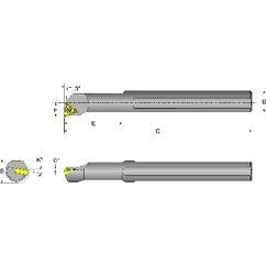 S08M-STUCR-2 Right Hand 1/2 Shank Indexable Boring Bar - Best Tool & Supply