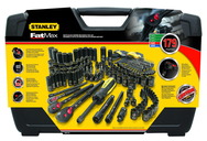 STANLEY® FATMAX® 1/4", 3/8" & 1/2" Drive 179 Piece Matte Black Chrome Mechanic's Tool Set - Best Tool & Supply