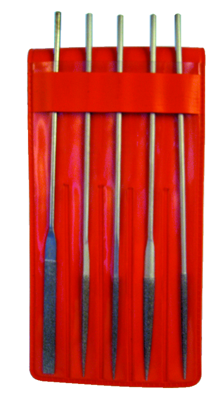 5 Pc. 2" Diamond Length - 5-1/2" OAL - Med Grit - Mini Diamond File Set - Best Tool & Supply