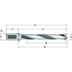 24015H-100F Flanged T-A® Spade Blade Holder - Helical Flute- Series 1.5 - Best Tool & Supply