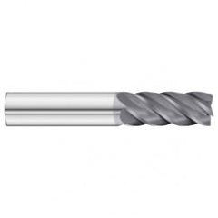 1/2 x 1/2 x 1-1/4 x 3 OAL Square 5 Flute Carbide End Mill - Round Shank-AlCrN Coated - Best Tool & Supply