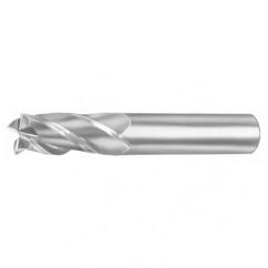 4mm Dia. x 57mm Overall Length 3-Flute Square End Solid Carbide SE End Mill-Round Shank-Center Cut-AlTiN - Best Tool & Supply