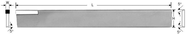 3/32 x1/2 x4-1/2" - RH Brazed Hard Steel - Cut-Off Blade - Best Tool & Supply