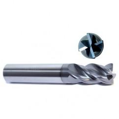 1/4" Dia. - 3/4" LOC - 2-1/2" OAL - .020 Radius 4 FL Carbide S/E HP End Mill-AlTiN - Best Tool & Supply