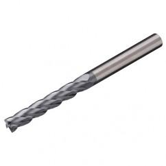 6mm Dia. x 75mm Overall Length 3-Flute Square End Solid Carbide SE End Mill-Round Shank-Center Cut-AlTiN - Best Tool & Supply