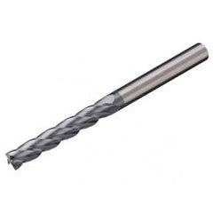 4mm Dia. x 75mm Overall Length 4-Flute Square End Solid Carbide SE End Mill-Round Shank-Center Cut-AlTiN - Best Tool & Supply