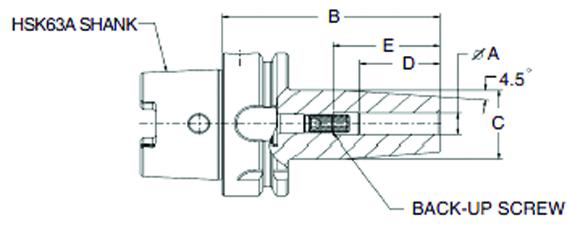 14mm HSK63A Shrink Fit Toolholder - 120mm Gauge Length - Best Tool & Supply