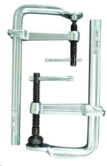 Economy L Clamp - 20" Capacity - 5-1/2" Throat Depth - Heavy Duty Pad - Profiled Rail, Spatter resistant spindle - Best Tool & Supply