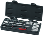 22 PC 1/4 DR METRIC SKT SET STD/DEEP - Best Tool & Supply