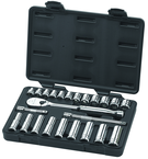 24PC 3/8 DR METRIC SKT SET STD/DEEP - Best Tool & Supply