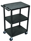 Utility Cart Plus 3 Flat Shelves - 24" x 18" x 42" - Best Tool & Supply