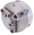 25" 3 Jaw Self Centering Scroll Chuck; Flatback; Steel Body; Top Reversible Jaw - Best Tool & Supply