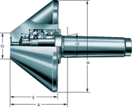 2MT HD 60° Bull Nose - Live Center - Best Tool & Supply