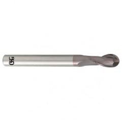 1.6mm Dia. - 50mm OAL - Carbide - Ball End HP End Mill-2 FL - Best Tool & Supply