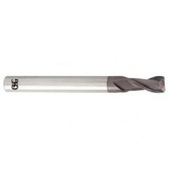 8mm Dia. x 100mm Overall Length 2-Flute 2mm C/R Solid Carbide SE End Mill-Round Shank-Center Cutting-TiALN - Best Tool & Supply