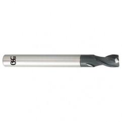 12mm Dia. x 110mm Overall Length 2-Flute 2mm C/R Solid Carbide SE End Mill-Round Shank-Center Cutting-TiALN - Best Tool & Supply